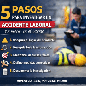 5 pasos para investigar un accidente laboral